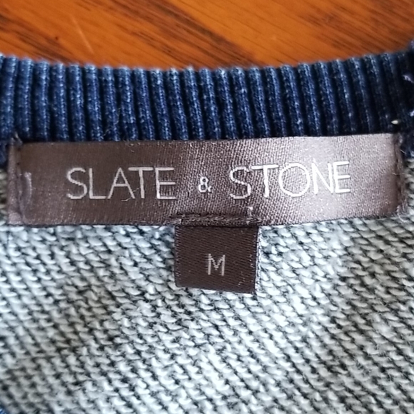 NEW! Slate & Stone Indigo Crew Raglan Pullover - Picture 3 of 6